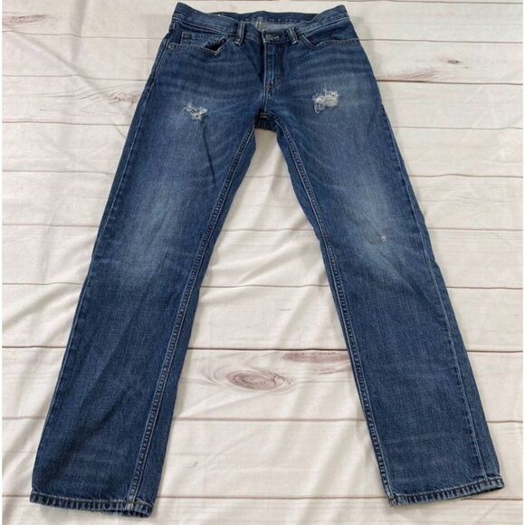 Banana Republic Men's Blue Mid Rise Straight Leg Denim Jeans Size W30 L30 - Picture 2 of 11